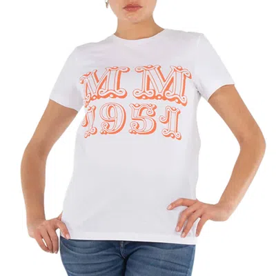 Max Mara Ladies Optical White 1951 Mincio Cotton T-shirt, Size X-small