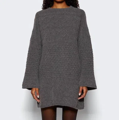 Loulou Studio Pelagia Knit Dress In Anthracite In Burgundy