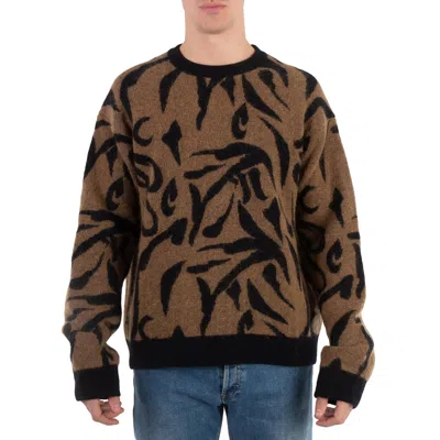 Nanushka Toine Crew Neck Abstract Print Sweater In Multi