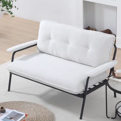 Streamdale Furniture Streamdale Beige 53-inch Sofa: Small Apartment Living