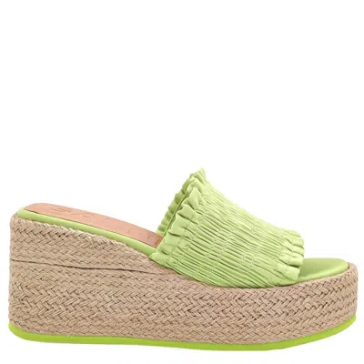 Ganni Tender Shoots Smock Espadrille Wedge Sandals