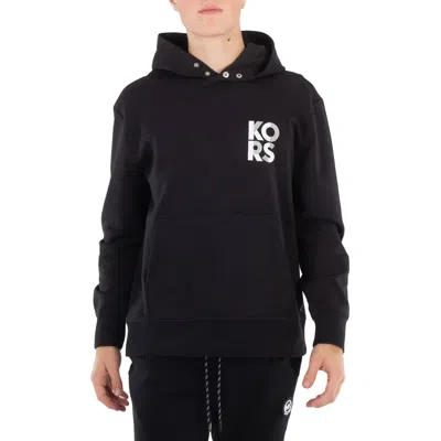 Michael Kors Logo-print Cotton-blend Hoodie In Black