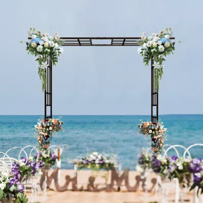 Streamdale Furniture Streamdale Metal Garden Arch, Adjustable Width, Black