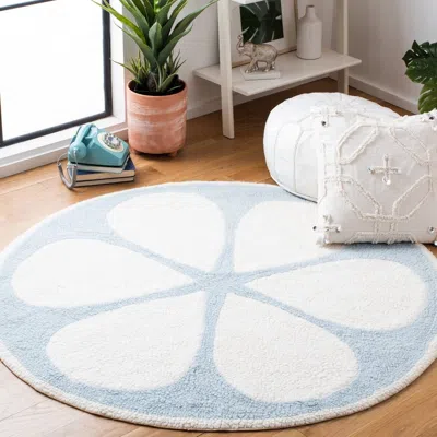 Safavieh Vermont Hand Made Area Rug, Ivory / Light Blue Contemporary Style