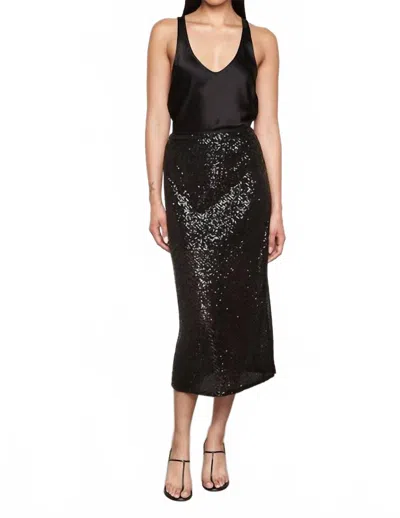 Enza Costa Women's Silk Satin Tank Top In Black