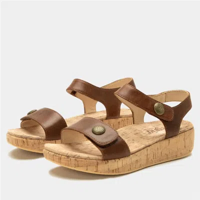 Alegria Women's Marta Slingback Leather Sandal In Walnut