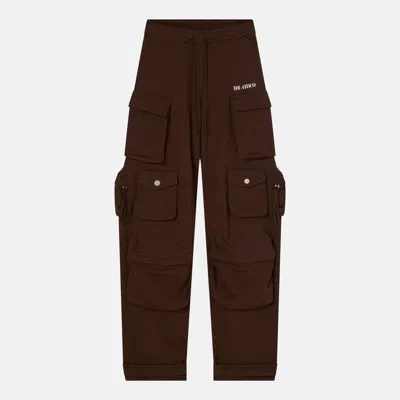 Attico Cargo Sweatpants In Burgundy