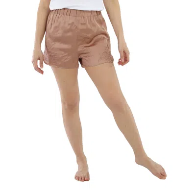 Rouje Ladies Blush Soa Soft Satin Lingerie Shorts In Brown