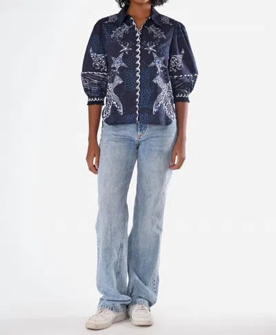 Celina Moon Sharona Shirt In Navy