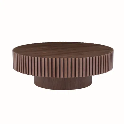 Streamdale Furniture Streamdale Round Walnut Coffee Table