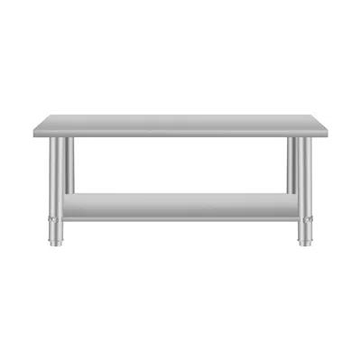 Streamdale Furniture Streamdale Stainless Steel Kitchen Prep Table W/ Under Shelf