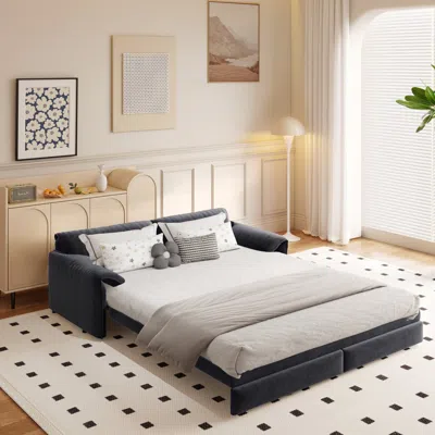 Streamdale Furniture Streamdale 66" Queen Pull Out Sofa Bed, 3-in-1 Convertible Sleeper Sofa