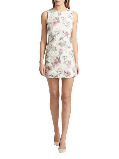Alice And Olivia Clyde Floral A-line Mini Dress In Multi Floral
