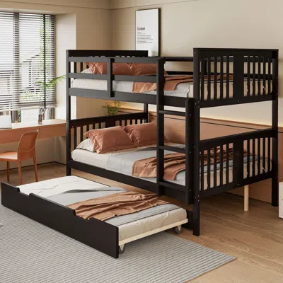 Streamdale Furniture Streamdale Bunk Bed With Twin Size Trundle And Ladder