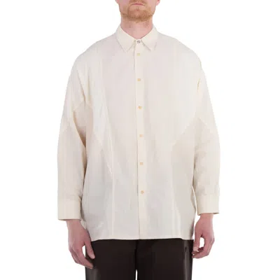 Oamc Arrow Panelled Shirt In White