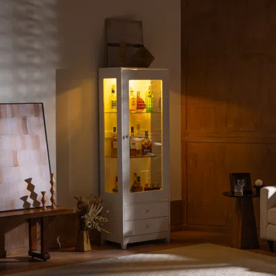 Streamdale Furniture Streamdale 71" Display Cabinet W/ Led Light