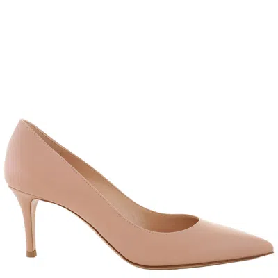 Gianvito Rossi 70mm Vitello Middle Heel Leather Pump