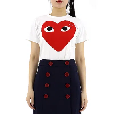 Comme Des Garçons Ladies Short-sleeve Big Heart T-shirt In Red