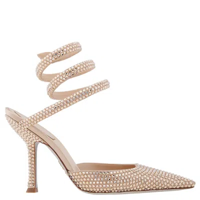 René Caovilla Rene Caovilla Cleo Gold Pump With Crystals