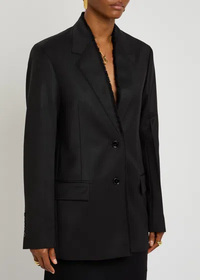 Totême Toteme Distressed Wool Blazer In Black