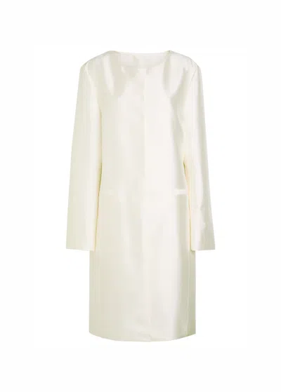 Totême Toteme Silk-taffeta Coat In White