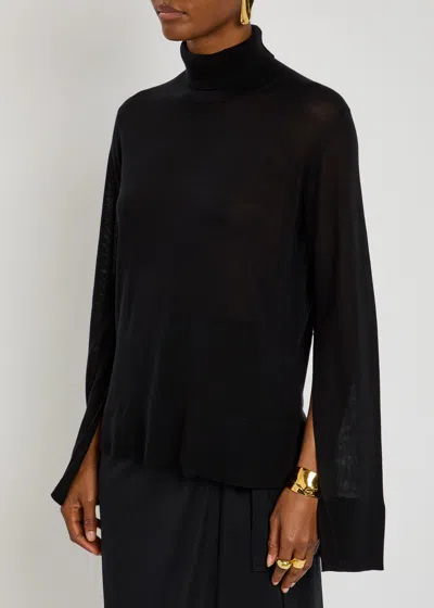 Totême Toteme Sweater With Flared Sleeves In Black