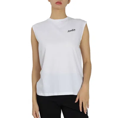 Etre Cecile Ladies White Frenchie Star Tank Top In White