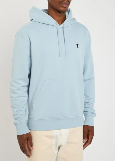 Ami Alexandre Mattiussi Ami Paris Logo Hooded Cotton Sweatshirt