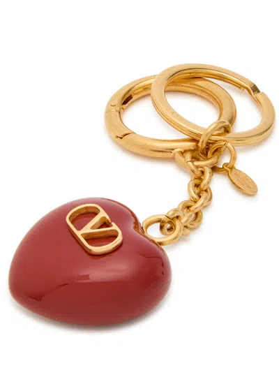 Valentino Garavani Vlogo Heart Enamelled Keyring