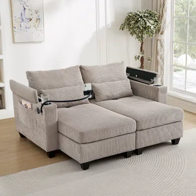 Streamdale Furniture Streamdale Convertible Sleeper Sofa With Usb & Storage