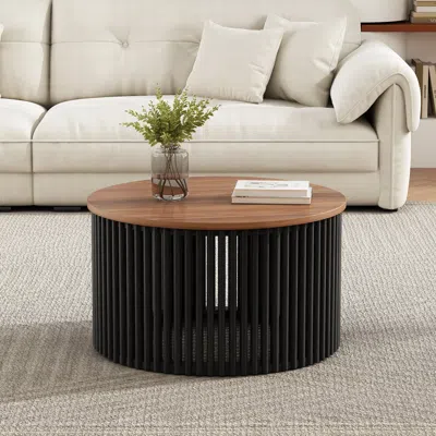 Streamdale Furniture Streamdale Acacia Wood Coffee Table - 30" Round, Easy Assembly