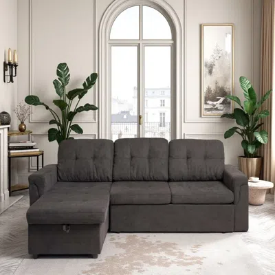 Streamdale Furniture Streamdale Upholstered Sleeper Sectional With Reversible Storage