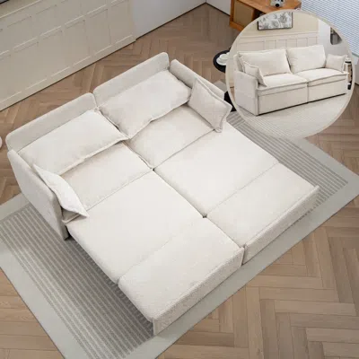 Streamdale Furniture Streamdale Pull-out Corduroy Sleeper Sofa Bed W/ Storage & Usb