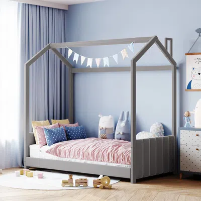 Streamdale Furniture Streamdale Twin Size House Bed Wood Bed