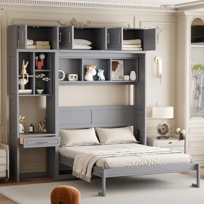 Streamdale Furniture Streamdale Murphy Bed With Desk & Storage