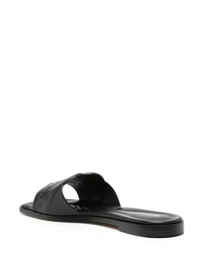 Alexander Mcqueen Seal Leather Flat Sandals
