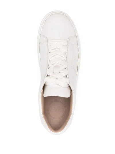 Chloé Lauren Leather Sneakers In White
