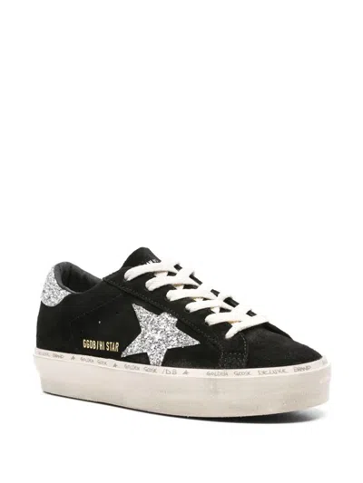 Golden Goose Hi Star Suede Sneakers With Glittered Star And Heel Tab Shoes