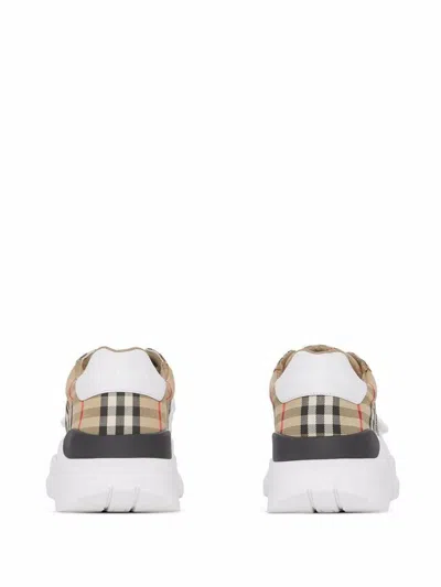 Burberry Vintage Check-pattern Touch-strap Sneakers In Multi