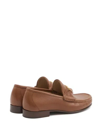 Valentino Garavani Men Vlogo Signature Leather Loafers