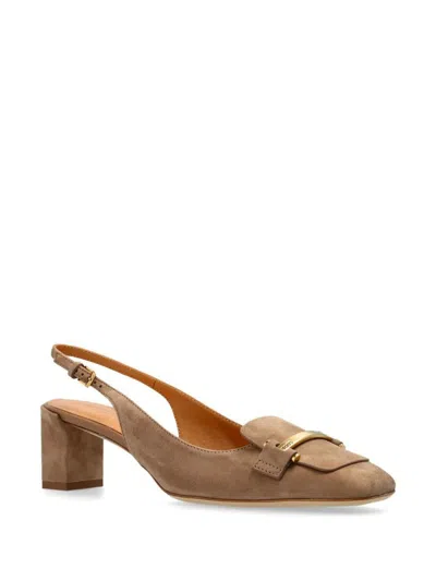 Tod's Suede Leather Slingback Pumps