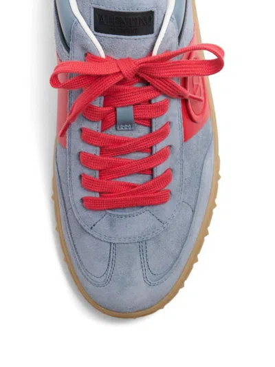Valentino Garavani Men Upvillage Low Top Sneaker In Split Leather And Calfskin Nappa Leather