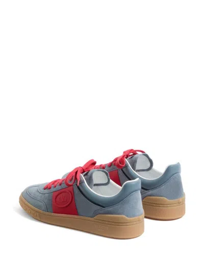 Valentino Garavani Men Upvillage Low Top Sneaker In Split Leather And Calfskin Nappa Leather
