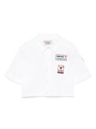 Alessandro Enriquez Patch Cotton Shirt