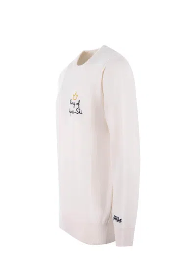 Mc2 Saint Barth Sweater In Wool And Cashemere In White