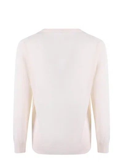 Mc2 Saint Barth Sweater In Wool And Cashemere In White