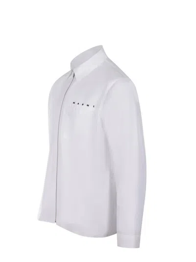 Marni White Printed Shirt In White