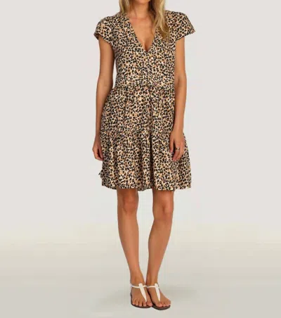 Dylan Belle Leopard Day Dress In Animal Print