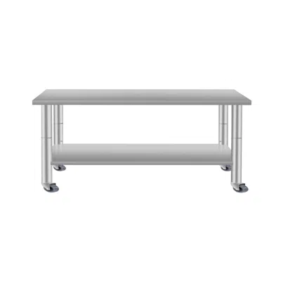 Streamdale Furniture Streamdale 60" Stainless Steel Kitchen Prep Table W/ Shelf & Wheels
