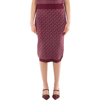 Michael Kors Logo Jacquard High-waisted Skirt